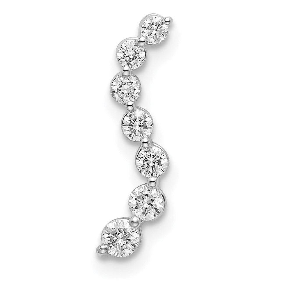 14K White Gold Lab Grown Diamond Vs/Si Fgh 7-Stone Journey Pendant