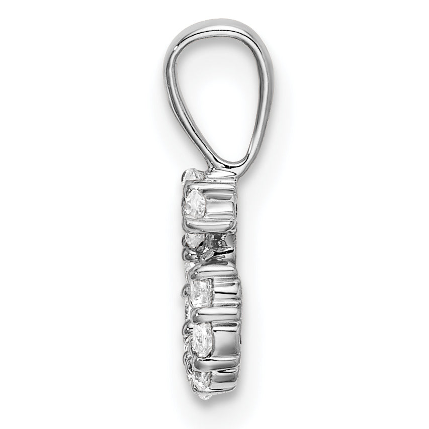 14k White Gold 1/8 carat Lab Grown Diamond VS/SI+ G+ Complete Letter G Intitial Pendant