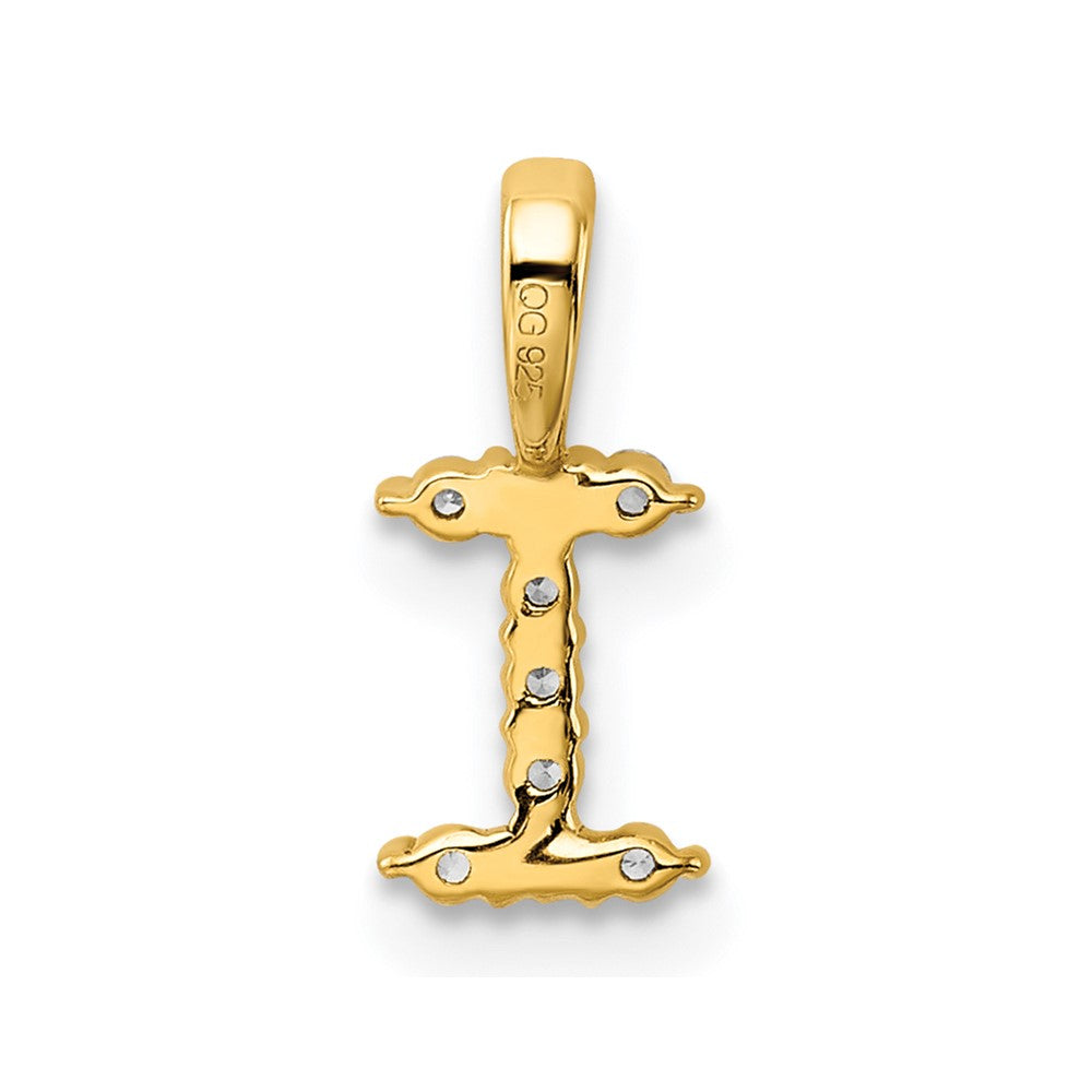 14K Lab Grown VS/SI FGH Dia Letter I Initial Pendant