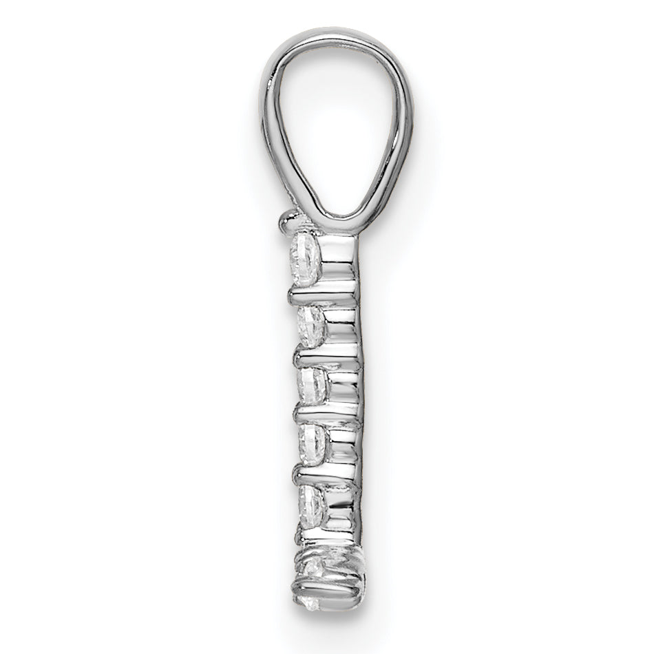 14k White Gold 1/10 carat Lab Grown Diamond VS/SI+ G+ Complete Letter L Initial Pendant