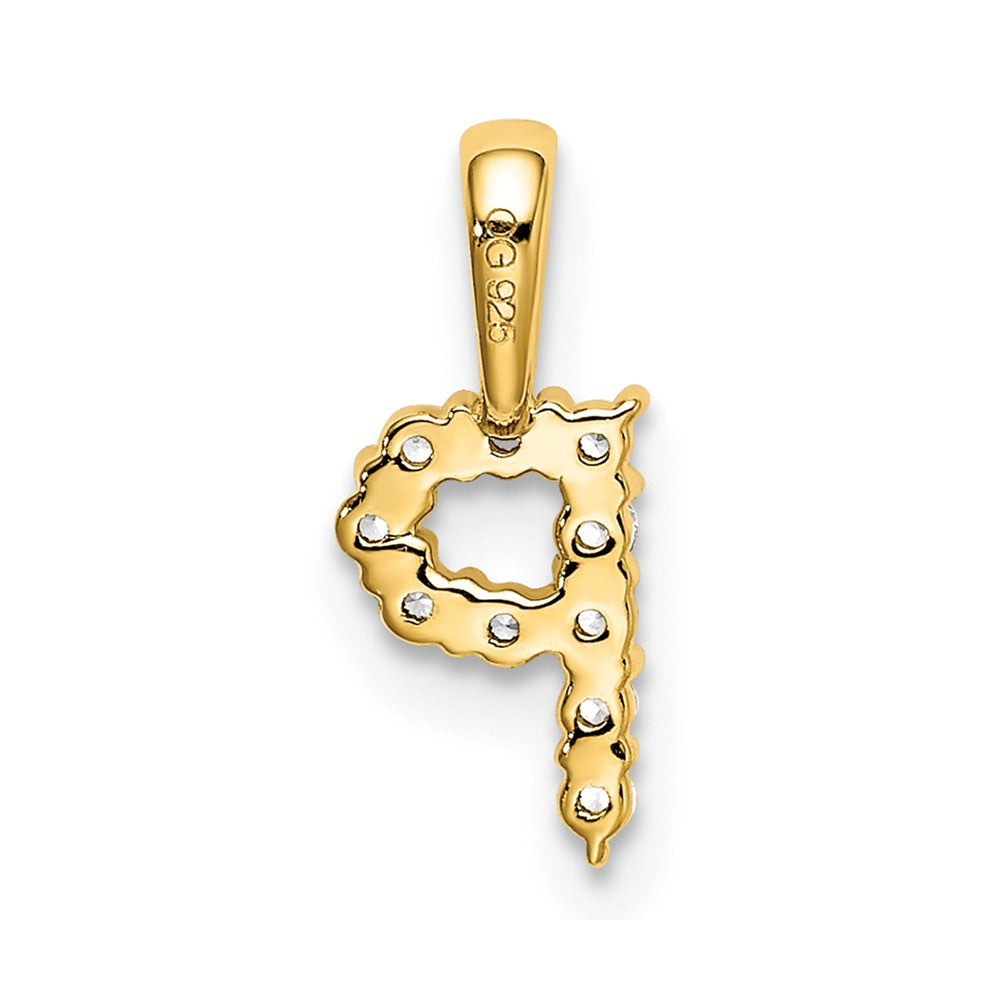 14K Lab Grown VS/SI FGH Dia Letter P Initial Pendant