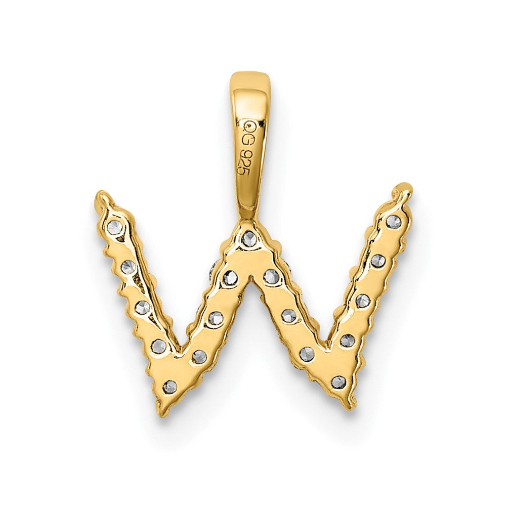 14K Lab Grown Vs/Si Fgh Dia Letter W Initial Pendant