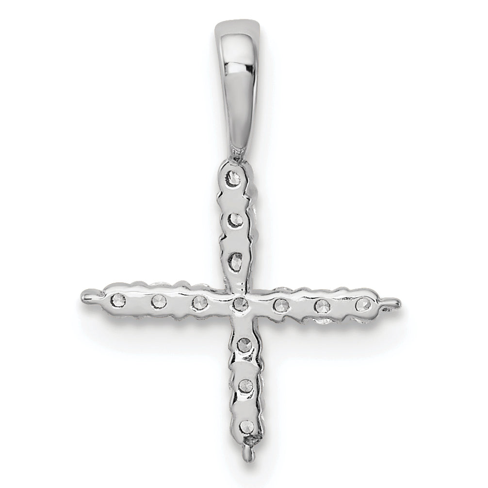 14k White Gold 1/8 carat Lab Grown Diamond VS/SI+ G+ Complete Letter X Initial Pendant