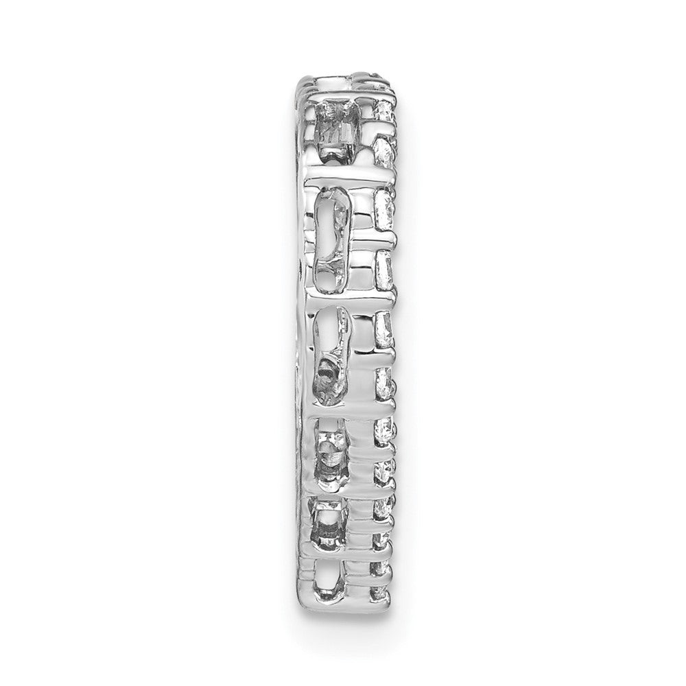 14K White Gold Lab Grown Diamond Vs/Si Fgh Heart Chain Slide