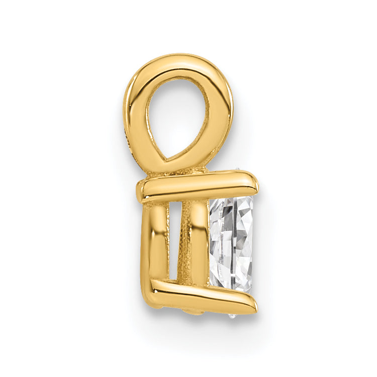 14k 1/3 carat Lab Grown Diamond VS/SI+ G+ Complete Oval Solitaire Pendant