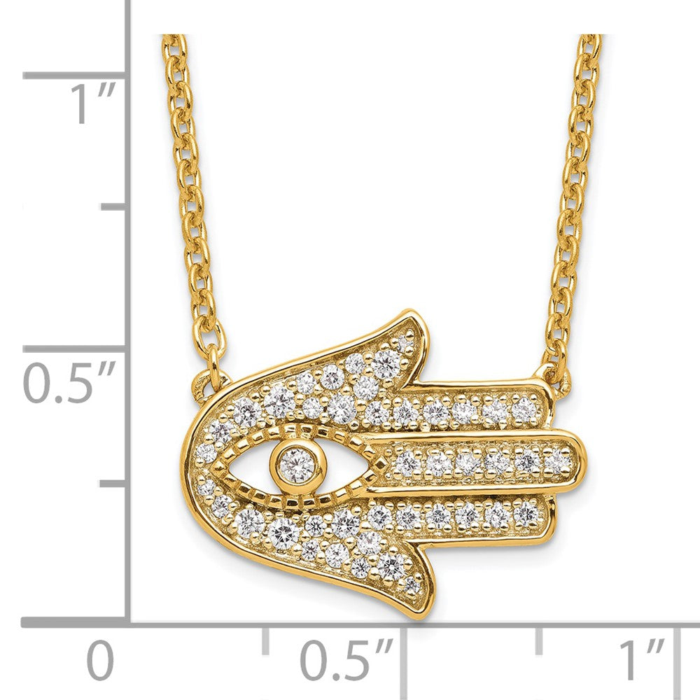 14K Lab Grown Diamond Vs/Si Fgh Hamsa Necklace