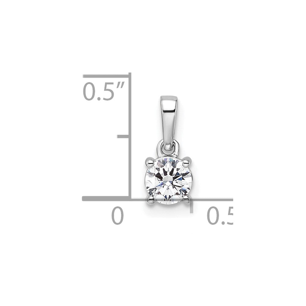 14K White Gold Lab Grown Vs/Si Fgh Dia Fashion Pendant W/Chain