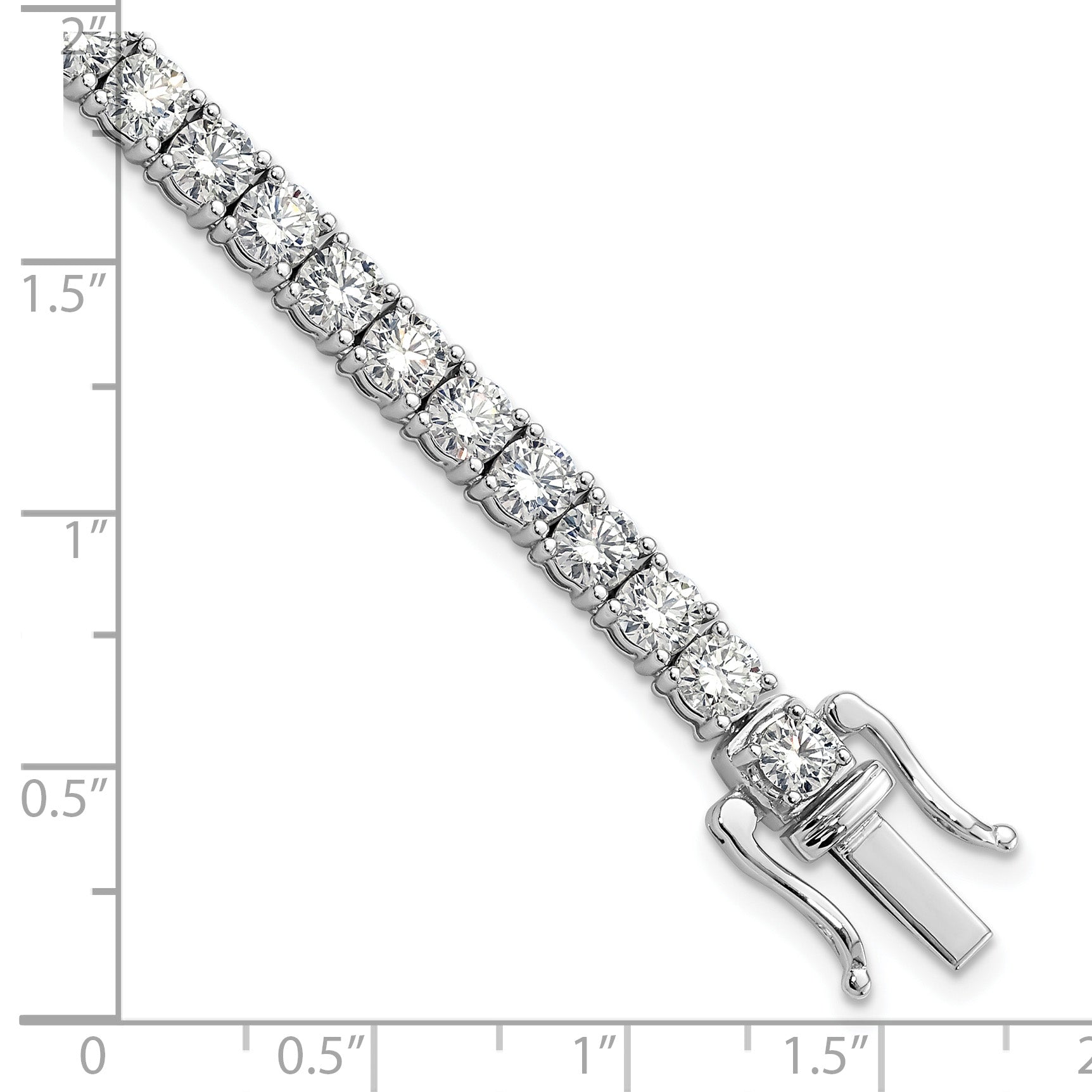 14k White Gold 32 carat Lab Grown Diamond VS/SI+ G+ 18 inch Tennis Necklace