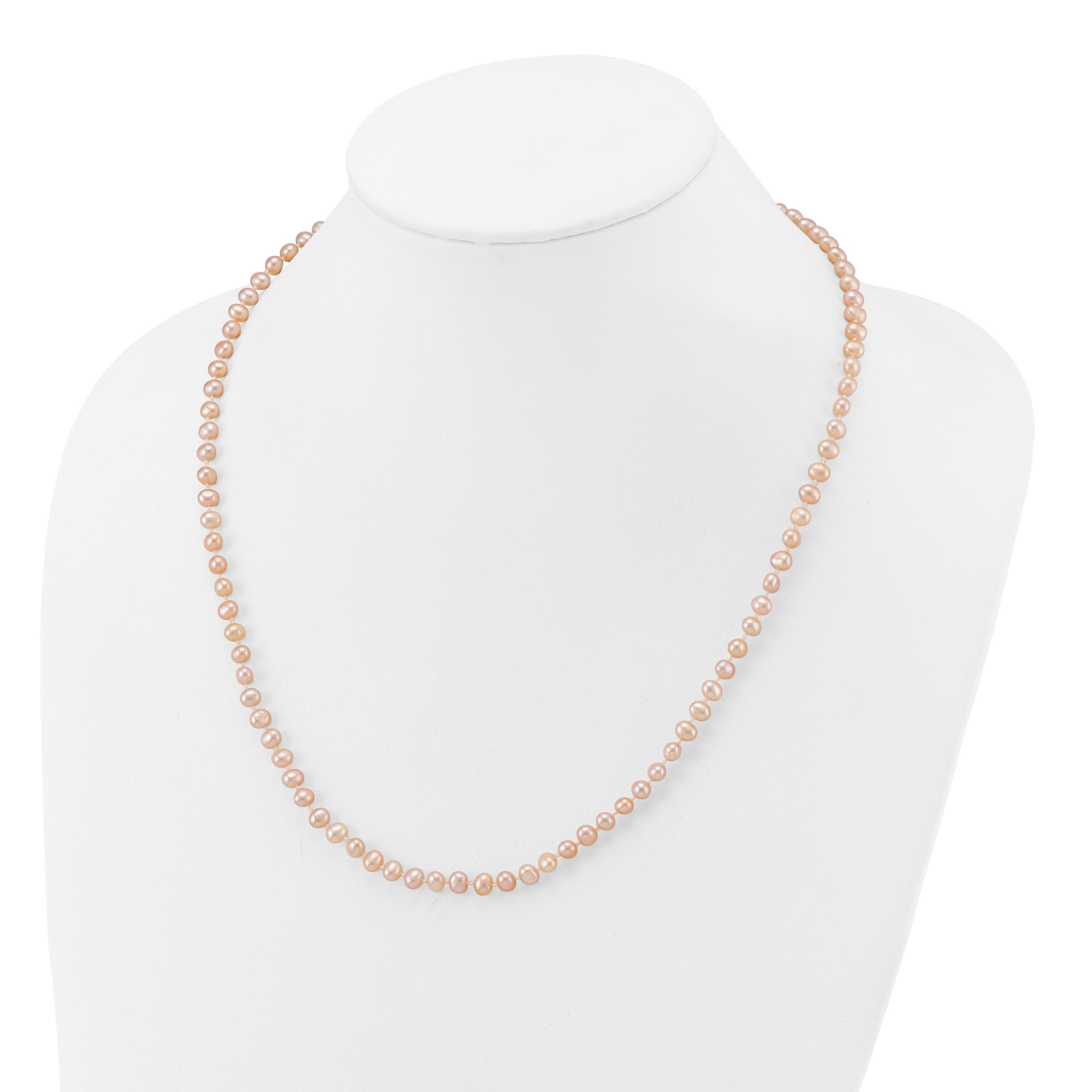 14k 4-5mm Pink Near-Round Freshwater Cultured Pearl 7.5 inch Bracelet