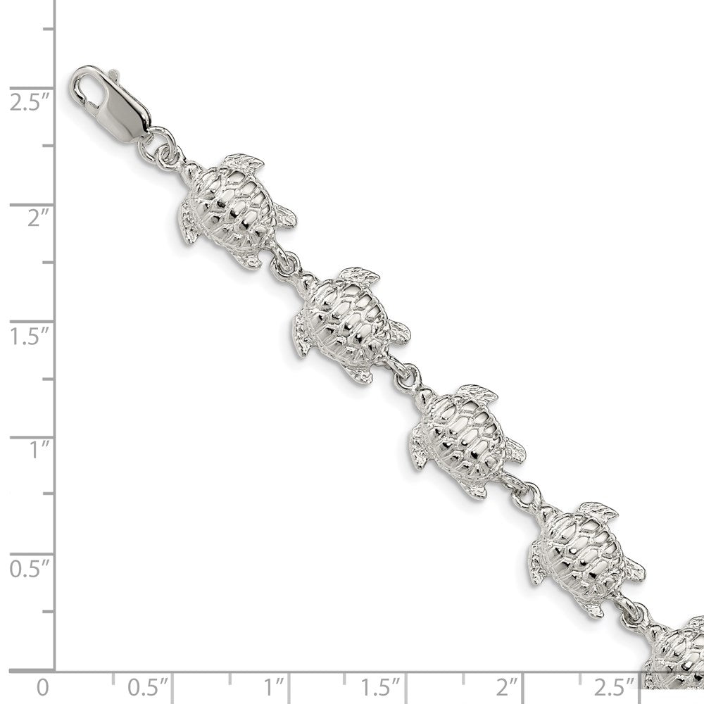 Sterling Silver Sea Turtles Bracelet