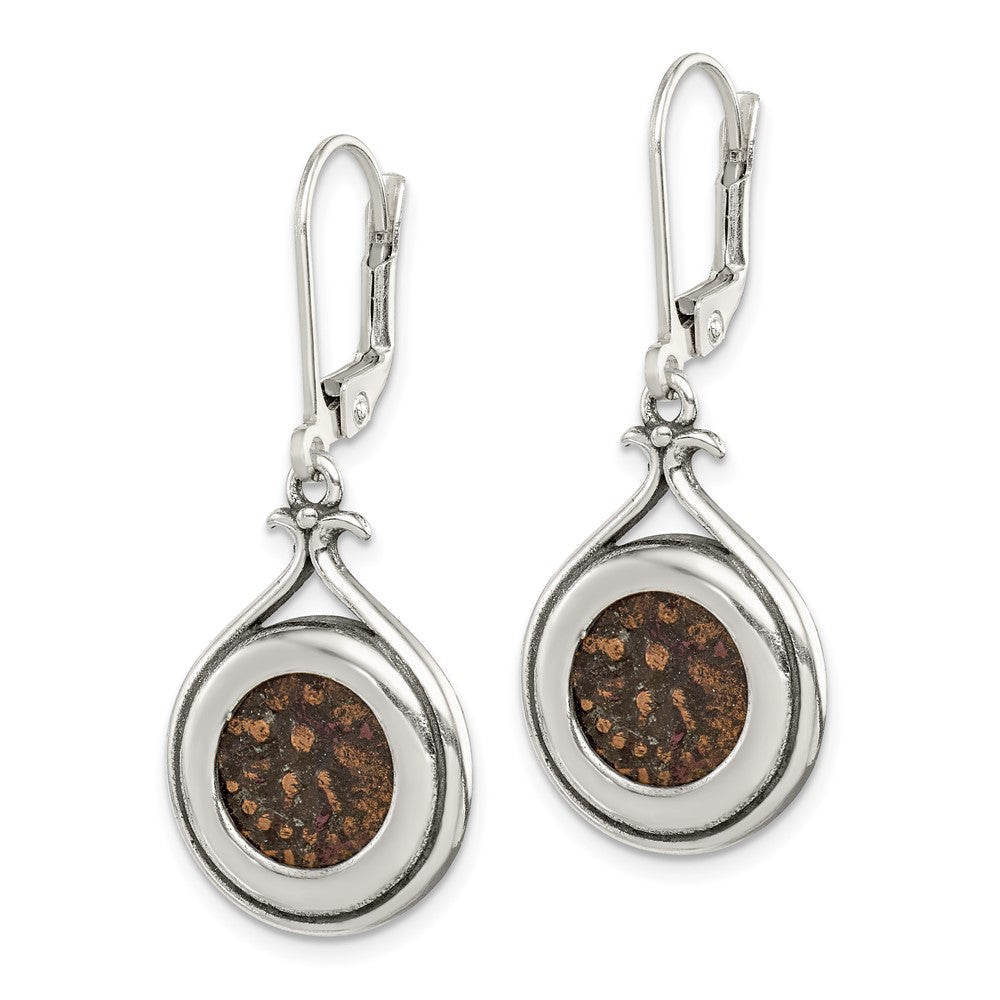 Ancient Coins Sterling Silver and Bronze Antiqued Widow's Mite Coin Leverback Dangle Earrings with a Certificate of Authen...