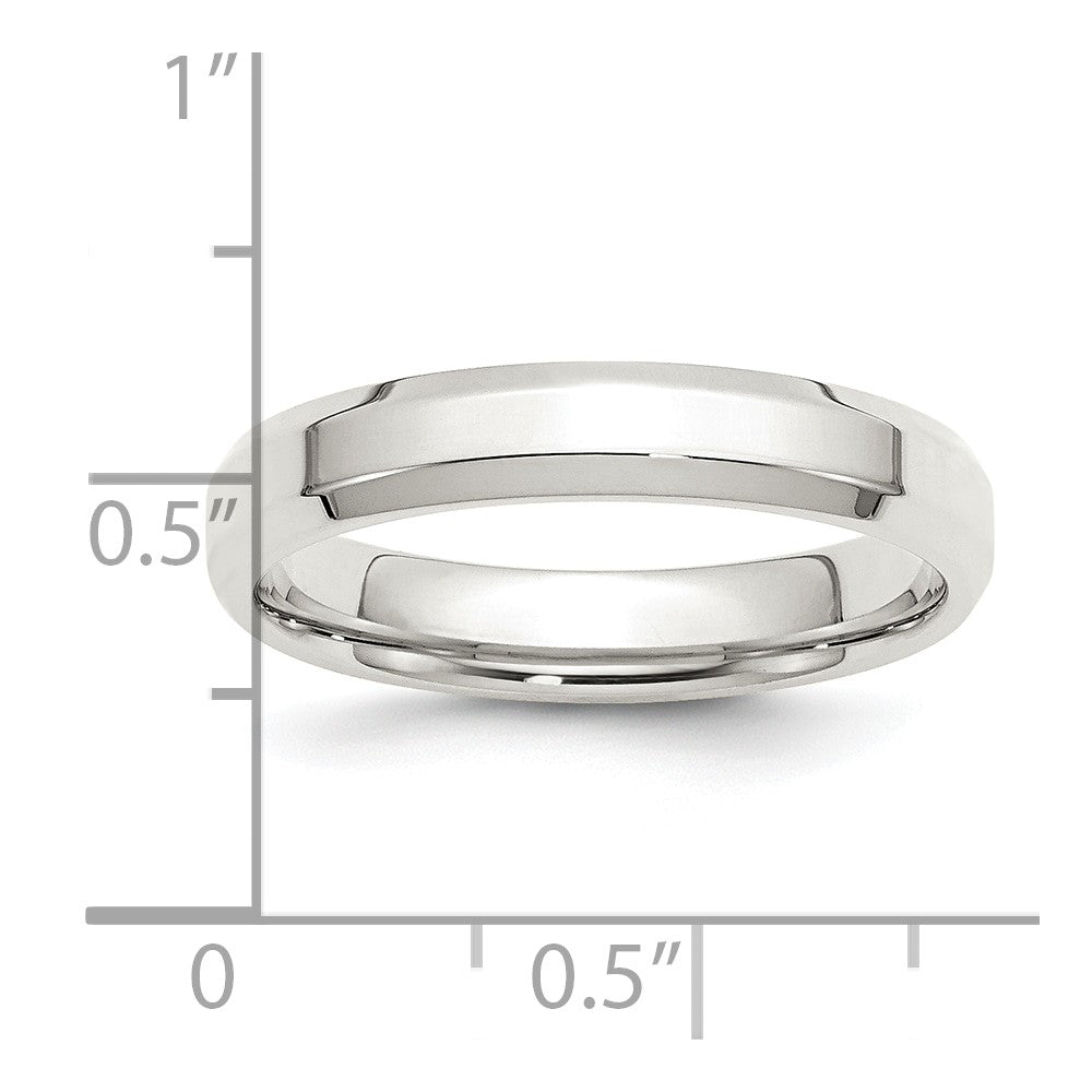 Sterling Silver 4mm Beveled Edge Size 8.5 Band