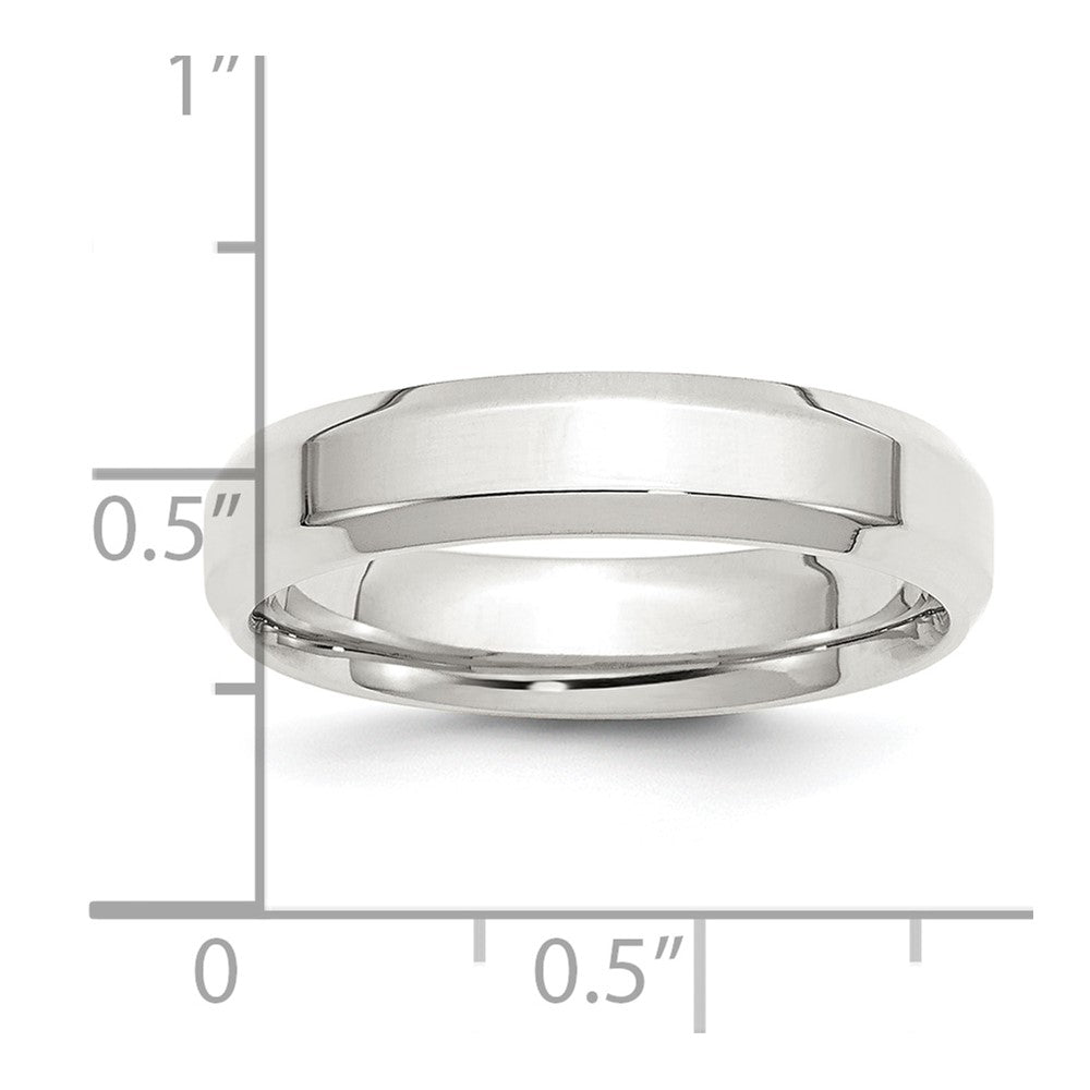 Sterling Silver 5mm Beveled Edge Size 6.5 Band
