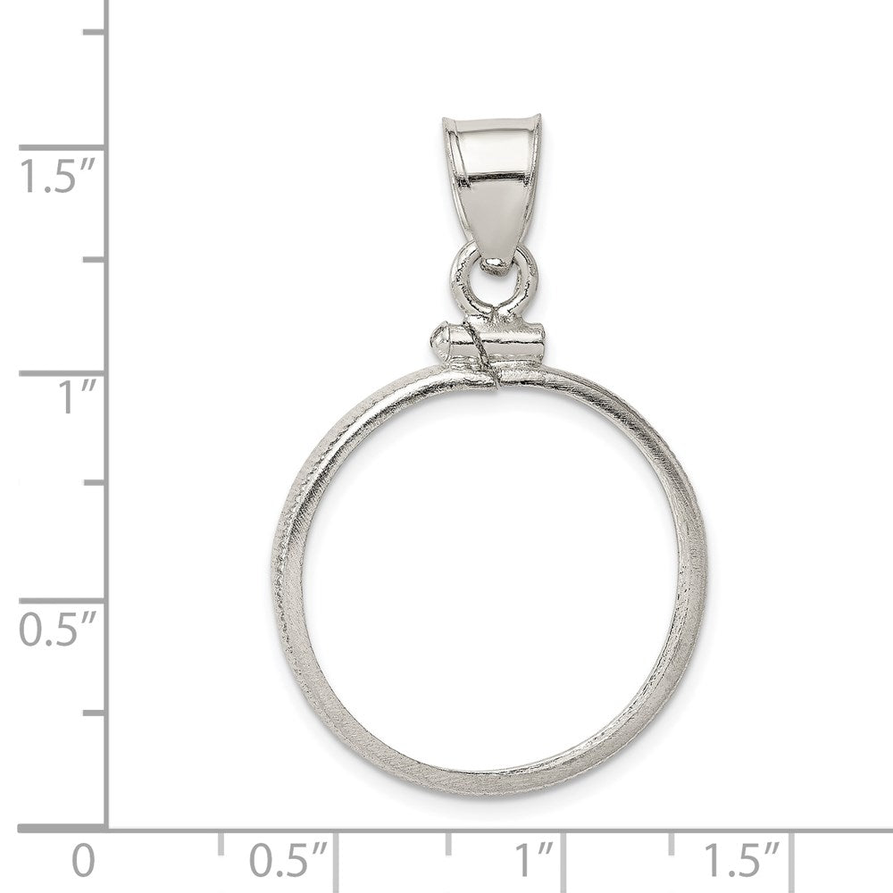 Wideband Distinguished Coin Jewelry Sterling Silver Polished 21.1 x 2.0mm $0.05 Screw Top Coin Bezel Pendant