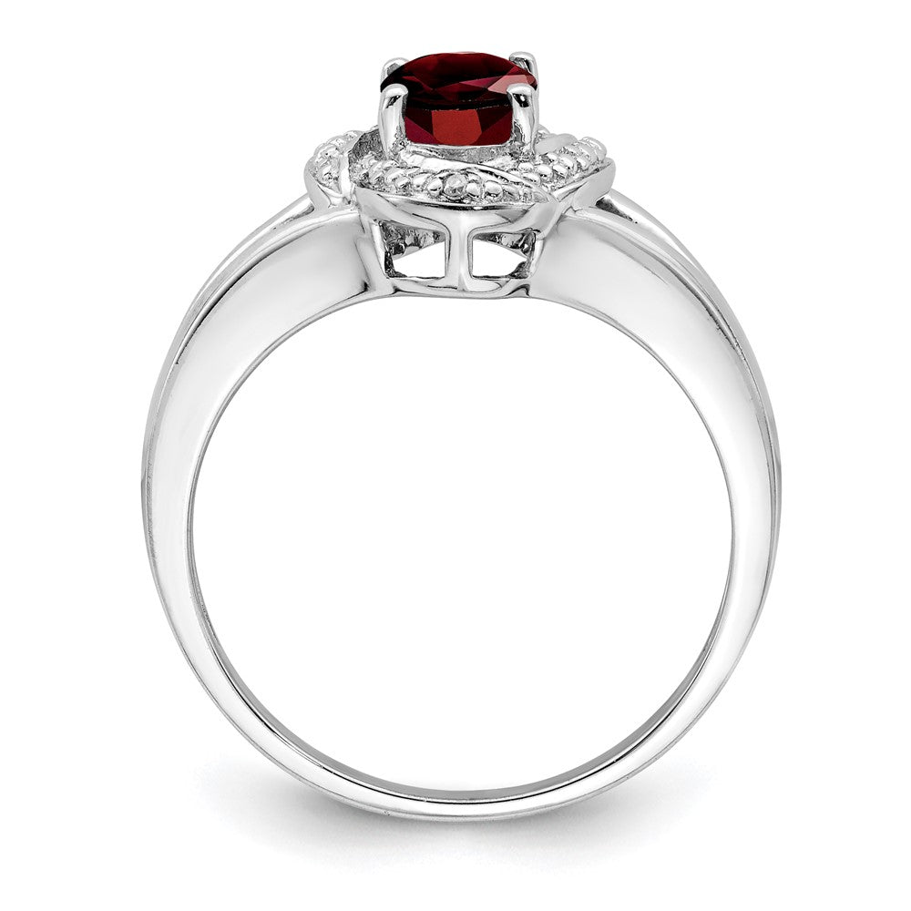 Sterling Silver Diamond Semi-mount Birthstone Ring