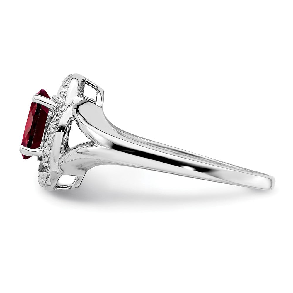 Sterling Silver Diamond Semi-mount Birthstone Ring