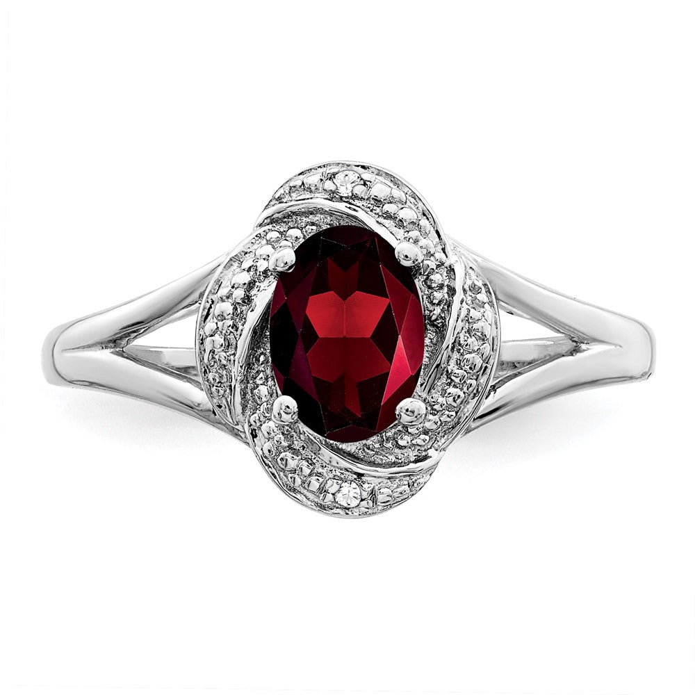Sterling Silver Diamond Semi-mount Birthstone Ring
