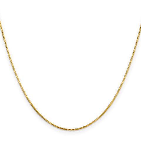 Flash Gold-plated Sterling Silver .90mm Box Chain QBX019G