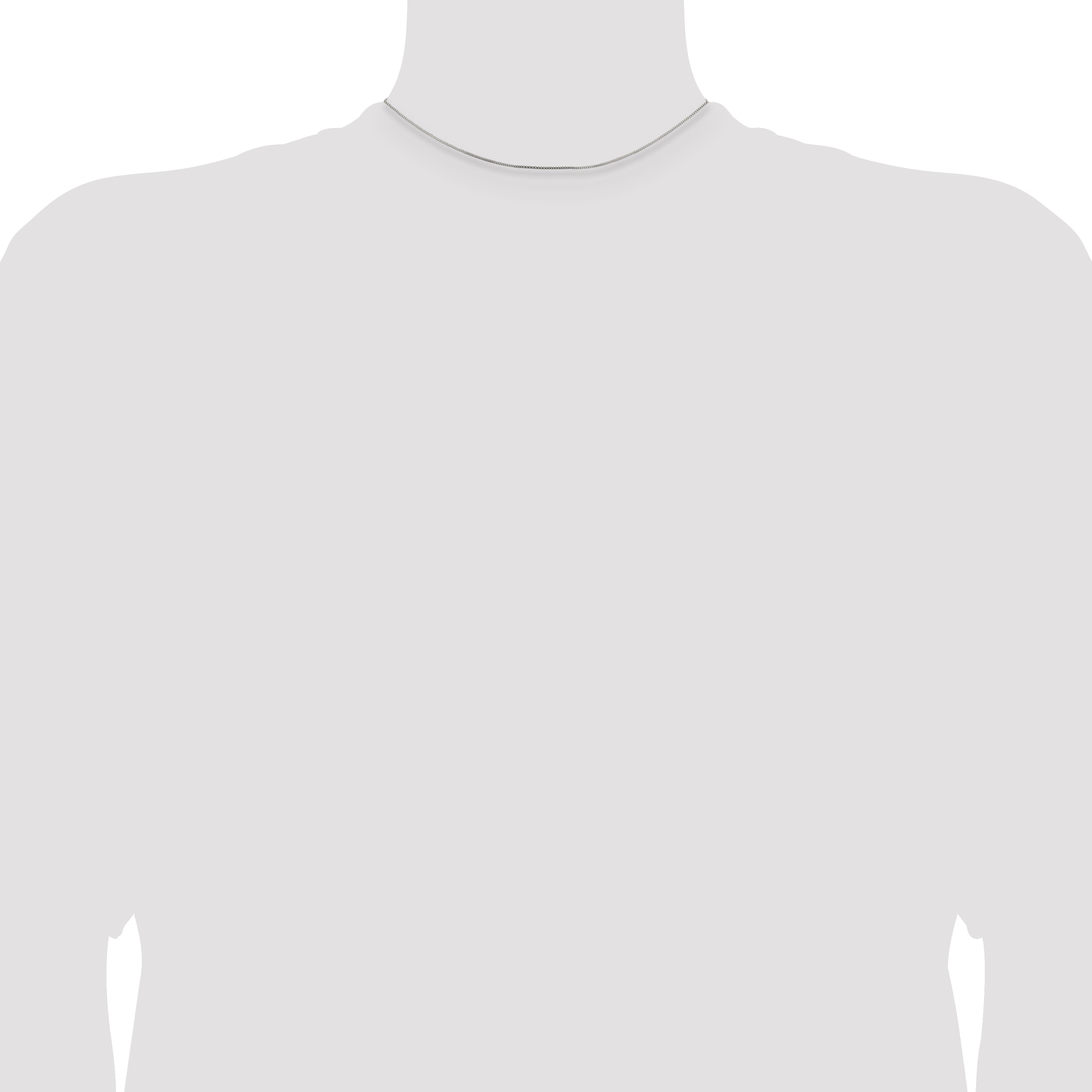 Sterling Silver Rhodium-plated .8mm Box Chain