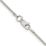 Sterling Silver Rhodium-plated 1.25mm Box Chain