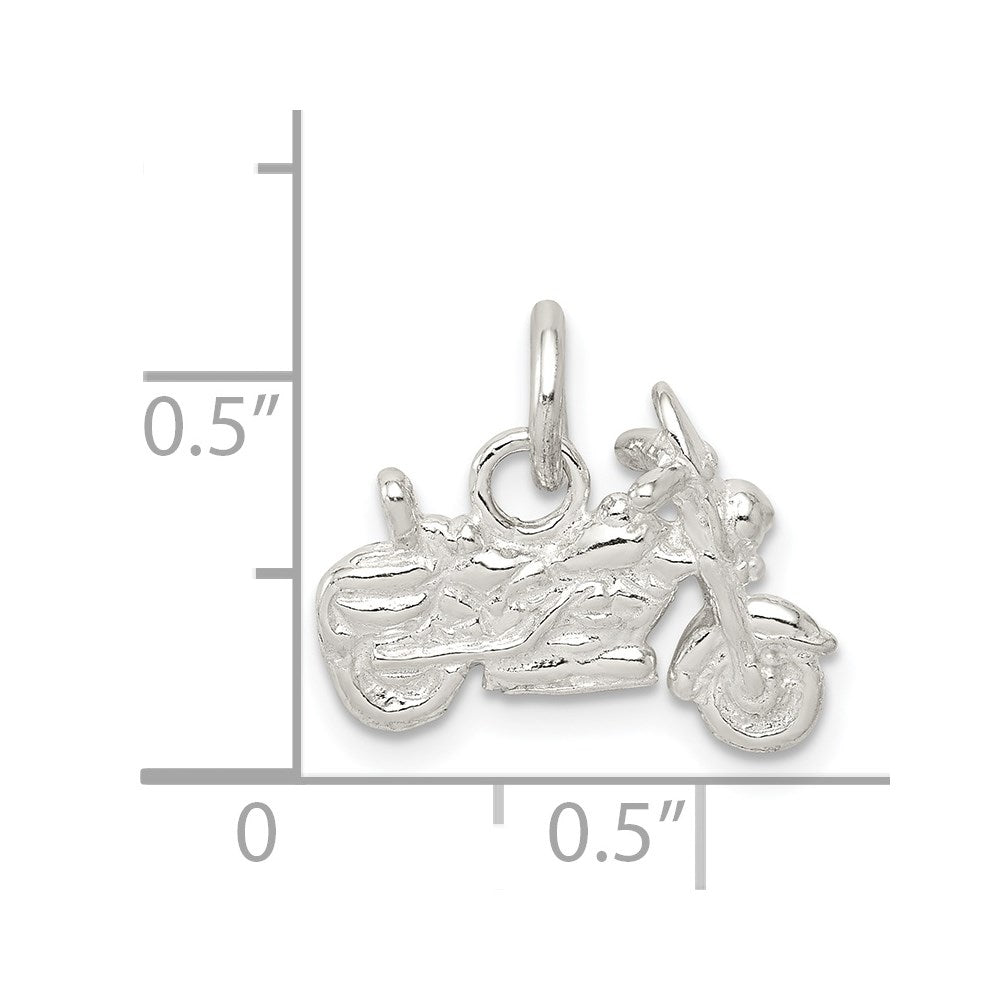Sterling Silver Motorcycle Charm