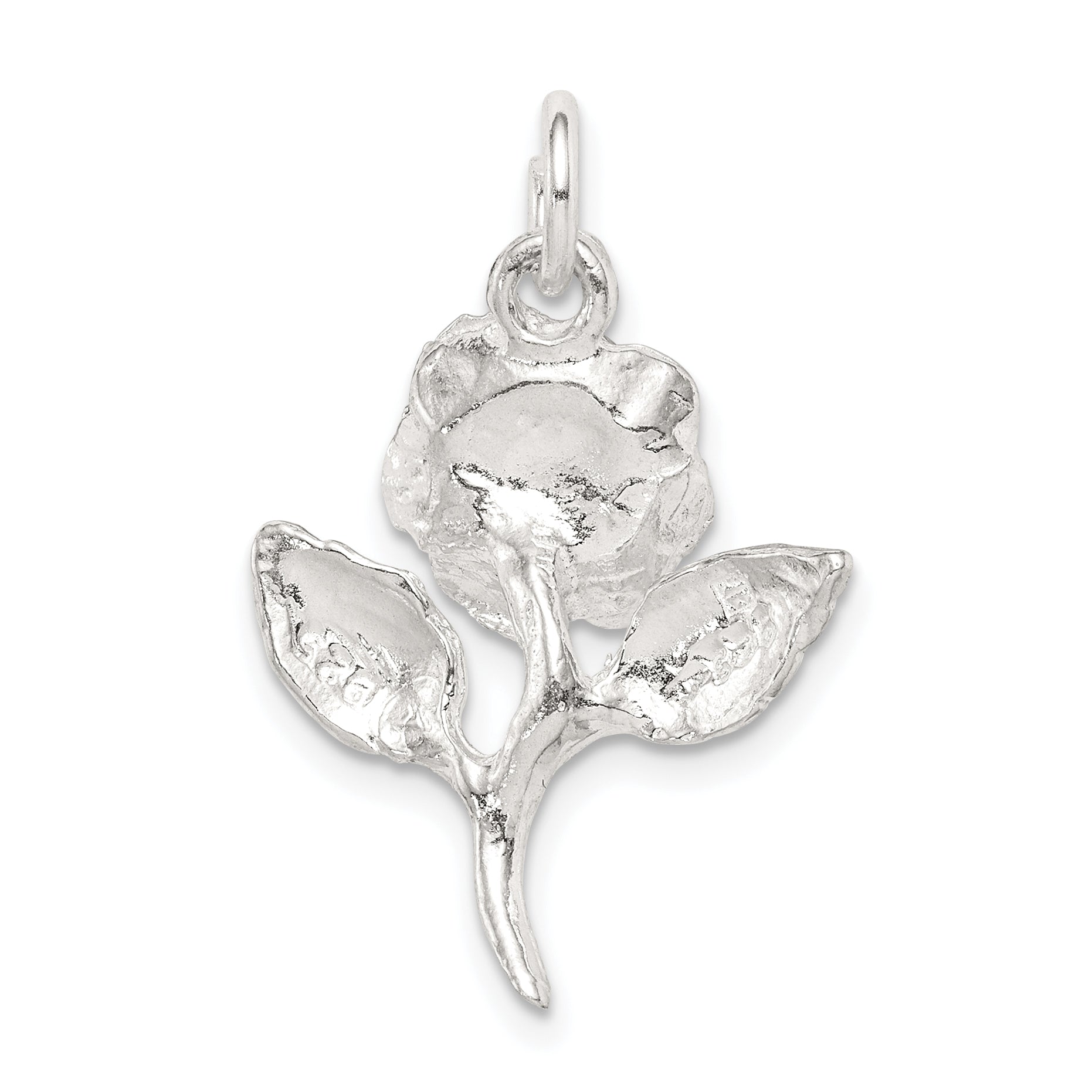 Sterling Silver Rose Pendant