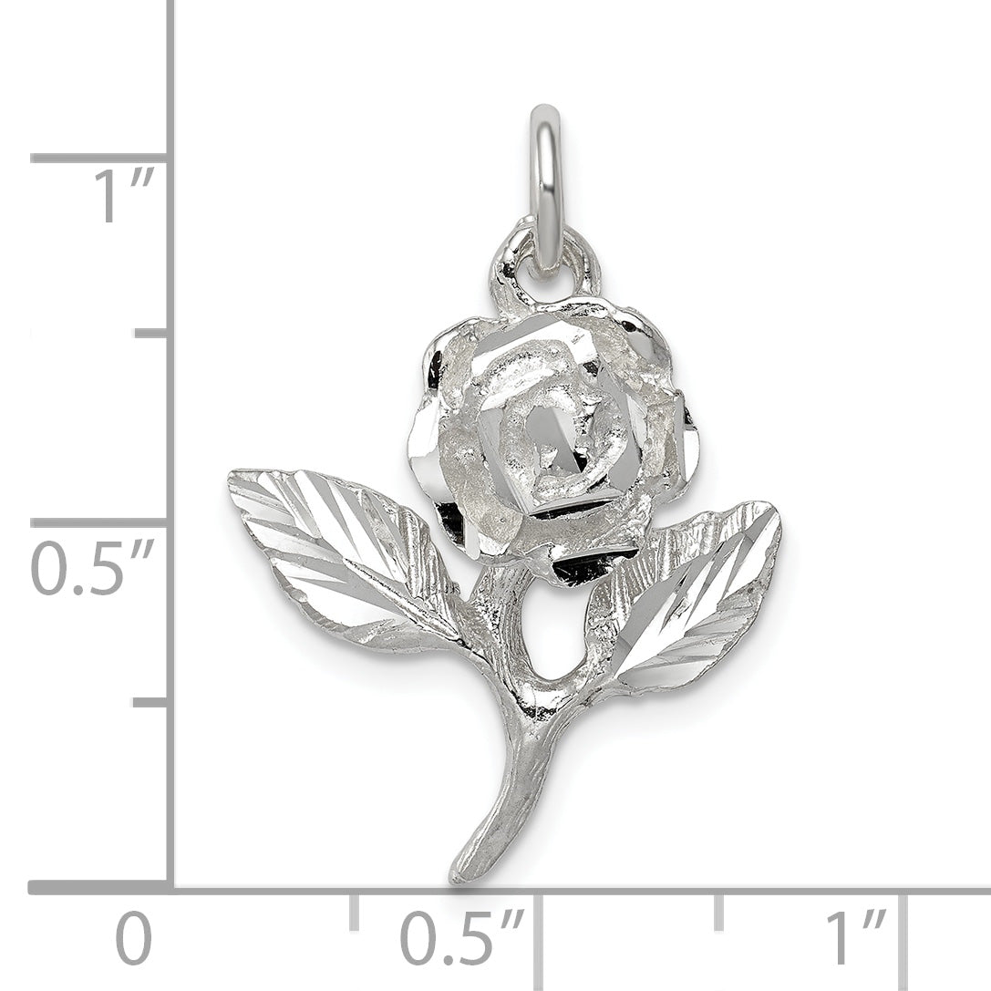 Sterling Silver Rose Pendant