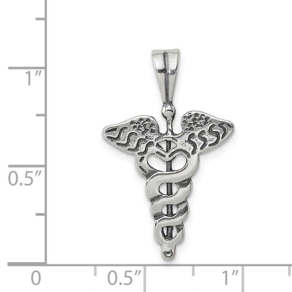 Sterling Silver Caduceus Charm