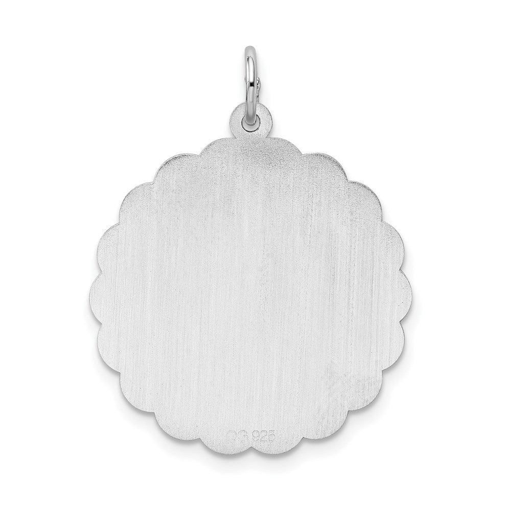 Sterling Silver Rhodium-plated Happy Anniversary Disc Charm