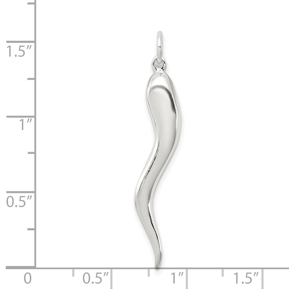 Sterling Silver Italian Horn Pendant