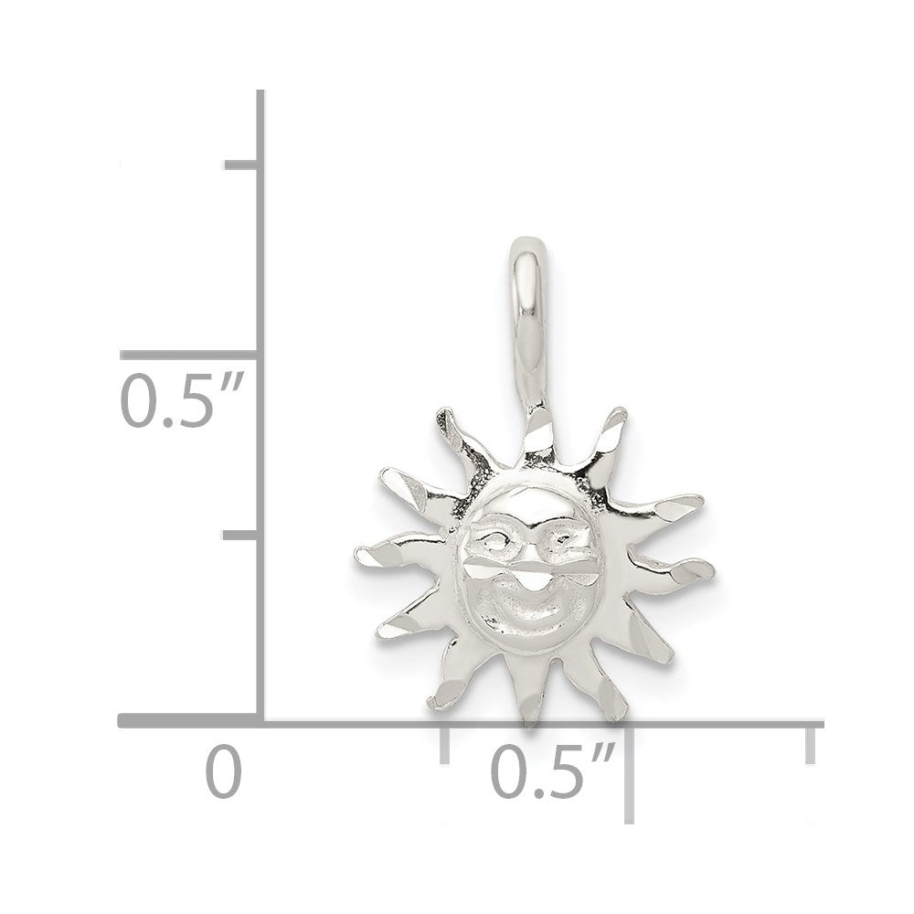 Sterling Silver Sun Charm
