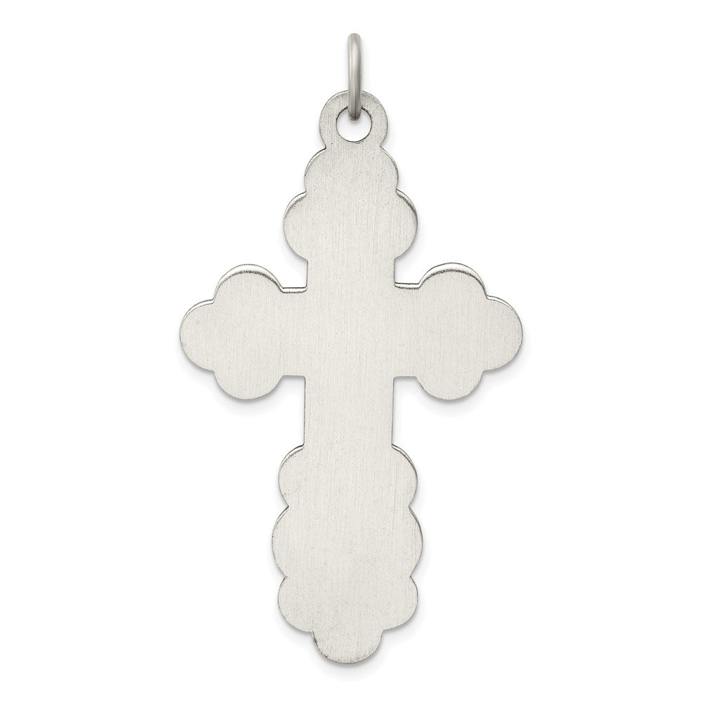 Sterling Silver Antiqued Eastern Orthodox Cross Charm