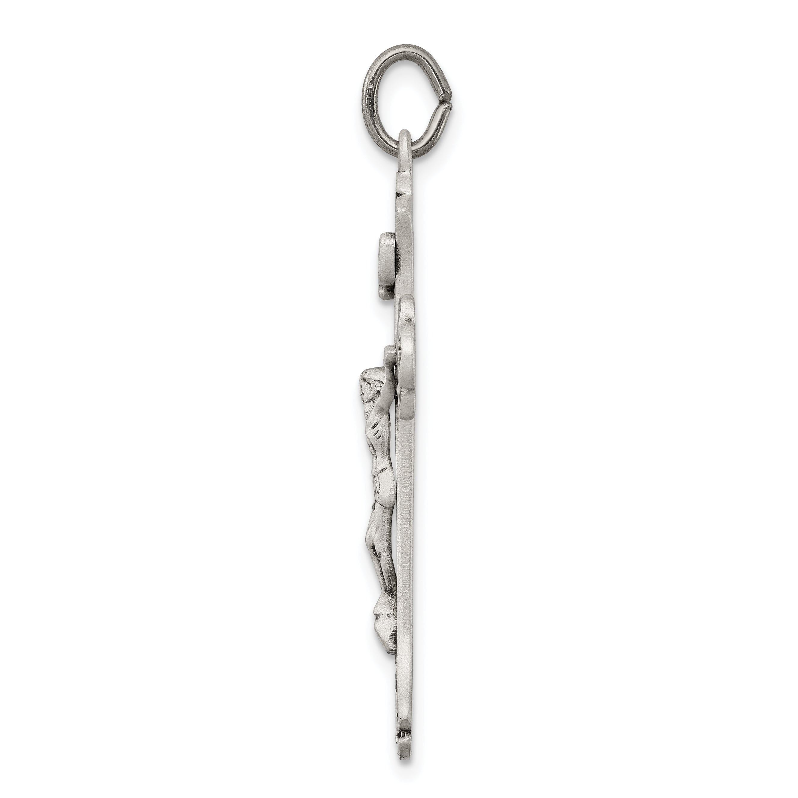 Sterling Silver Antiqued INRI Crucifix Pendant