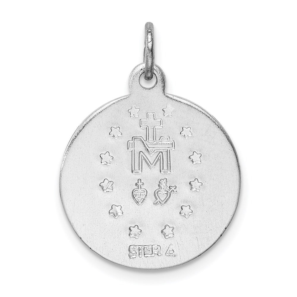 Sterling Silver Rhodium-plated Miraculous Medal
