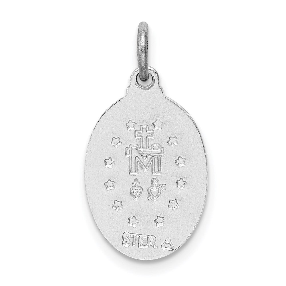 Sterling Silver Rhodium-plated Miraculous Medal