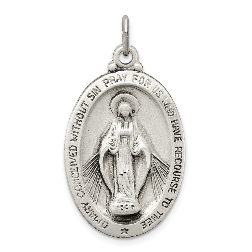 Sterling Silver Antiqued Miraculous Medal