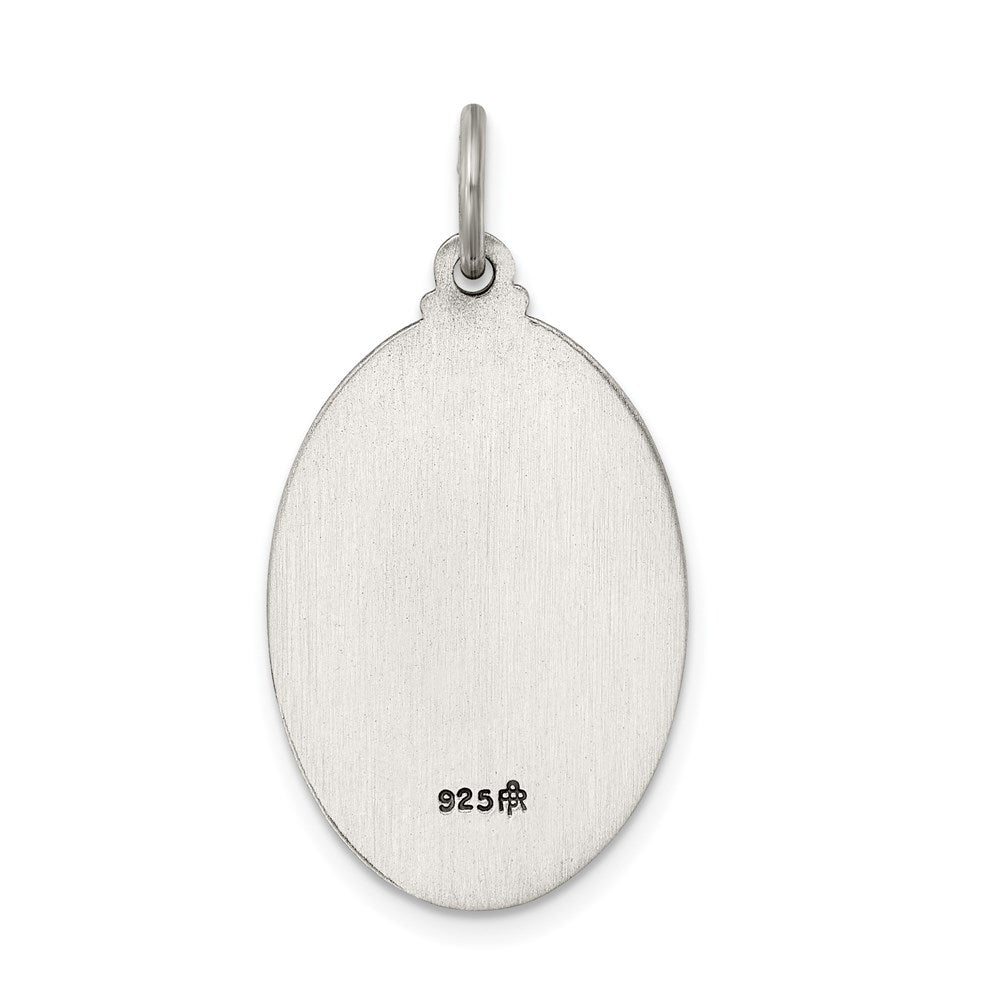 Sterling Silver Antiqued St. Christopher Medal