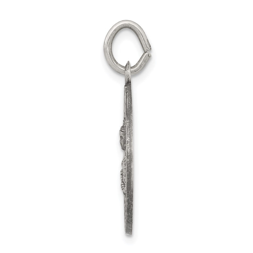 Sterling Silver Antiqued St. Barbara Medal