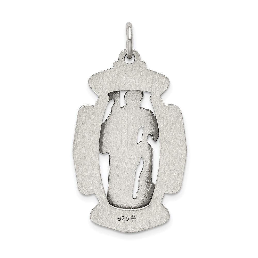 Sterling Silver Antiqued Saint Florian Medal
