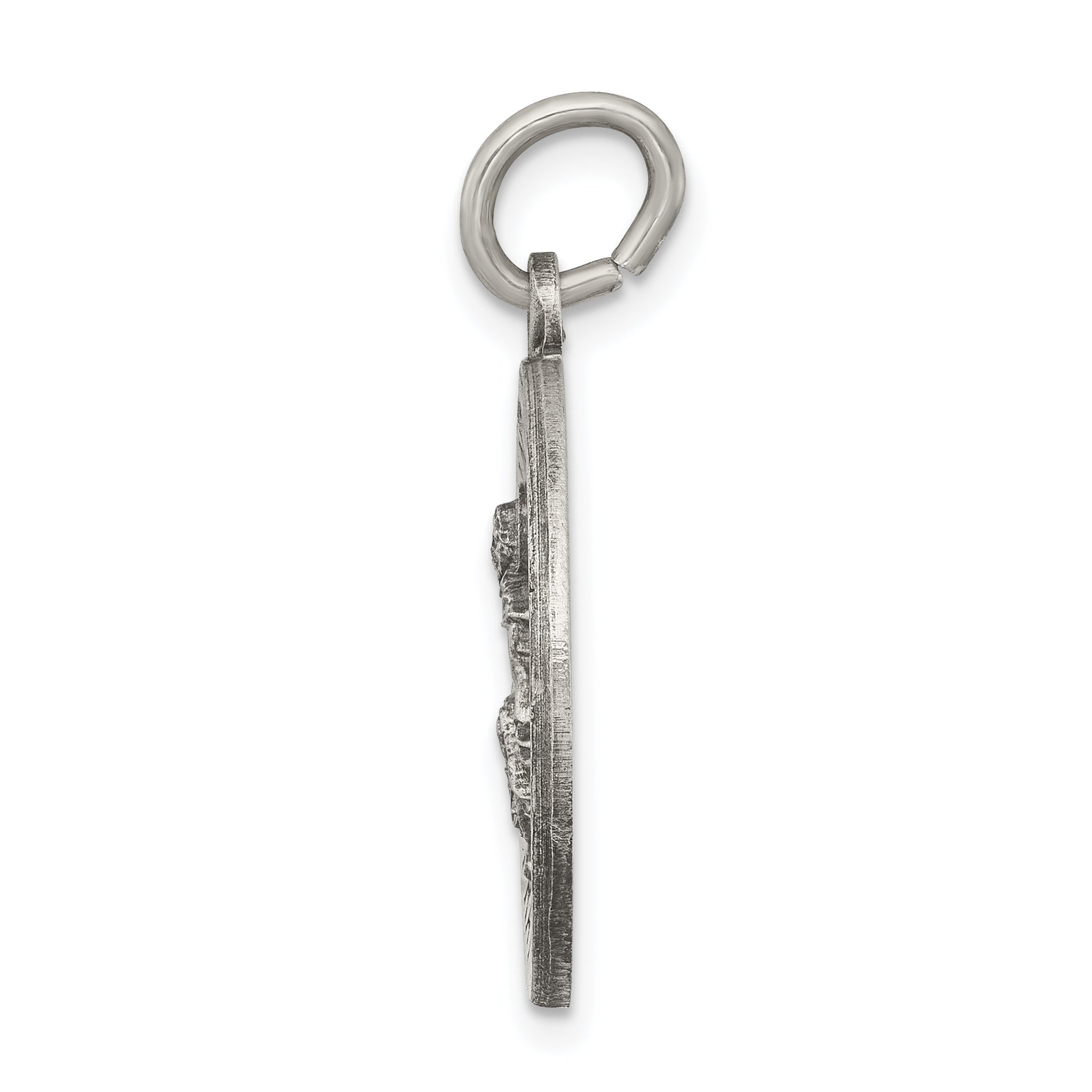 Sterling Silver Antiqued St. Peregrine Medal