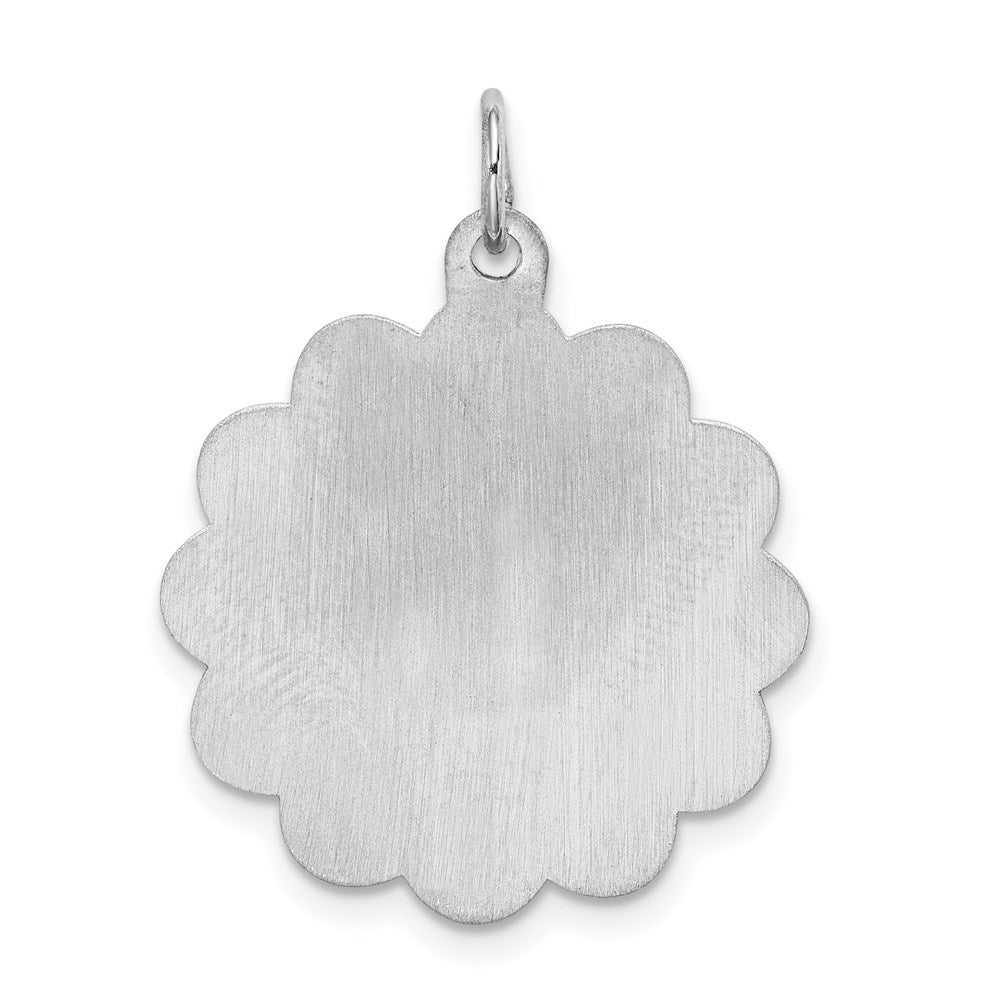 Sterling Silver Rhodium-plated My Confirmation Disc Charm