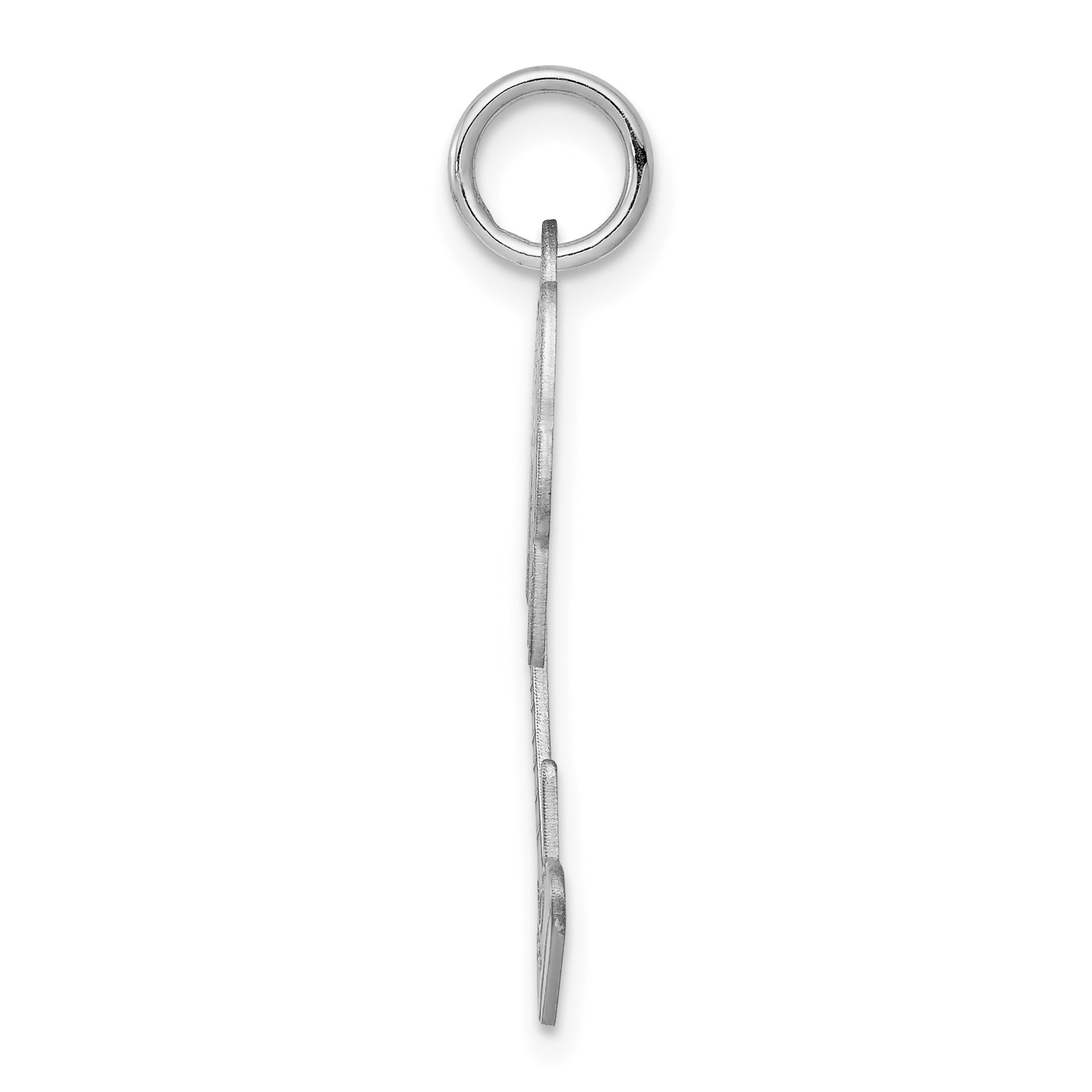 Sterling Silver Rhodium-plated Palm Tree Polished Charm