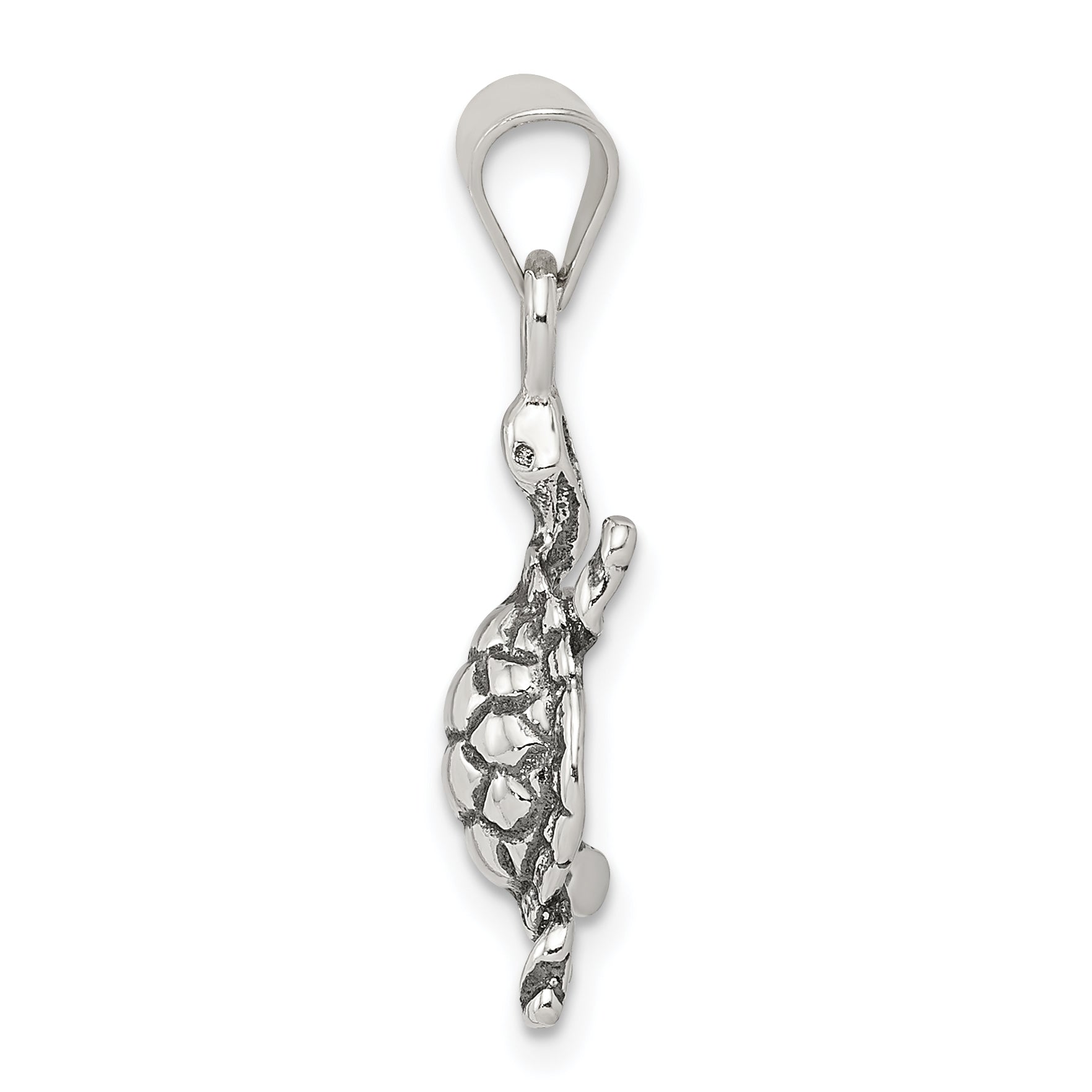 Sterling Silver Antiqued Turtle Charm