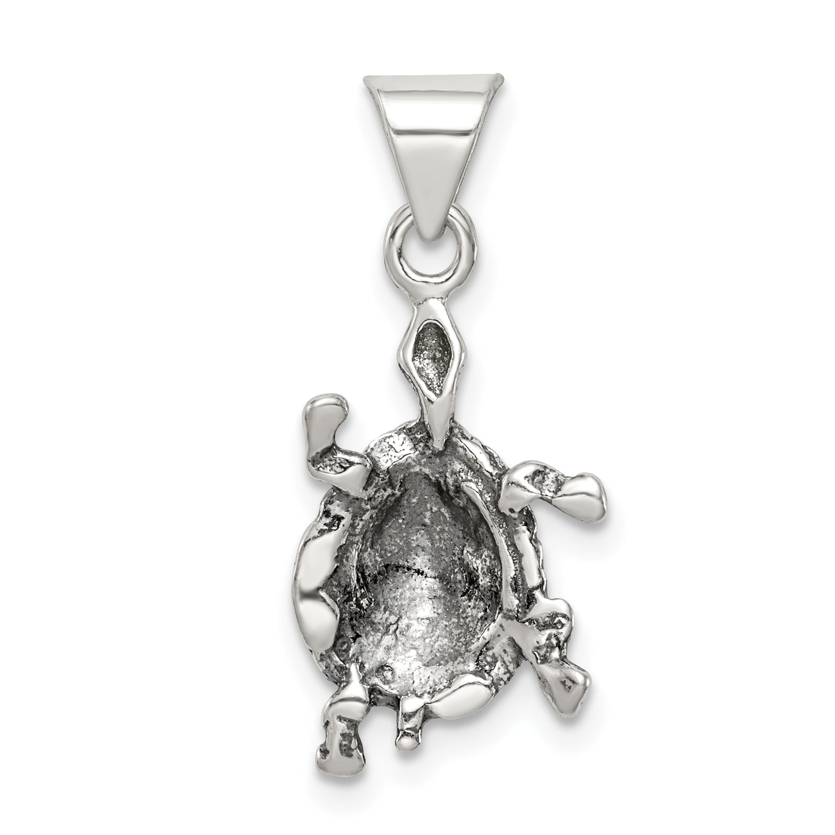 Sterling Silver Antiqued Turtle Charm