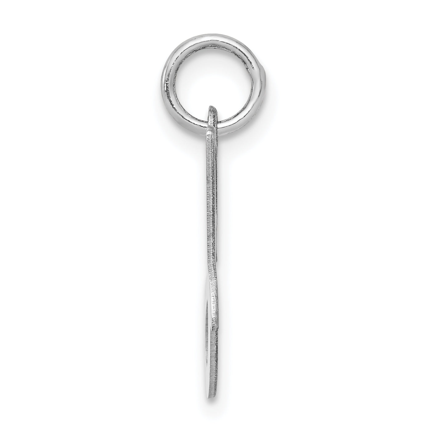 Sterling Silver Rhodium-plated Stamped Letter J Initial Charm