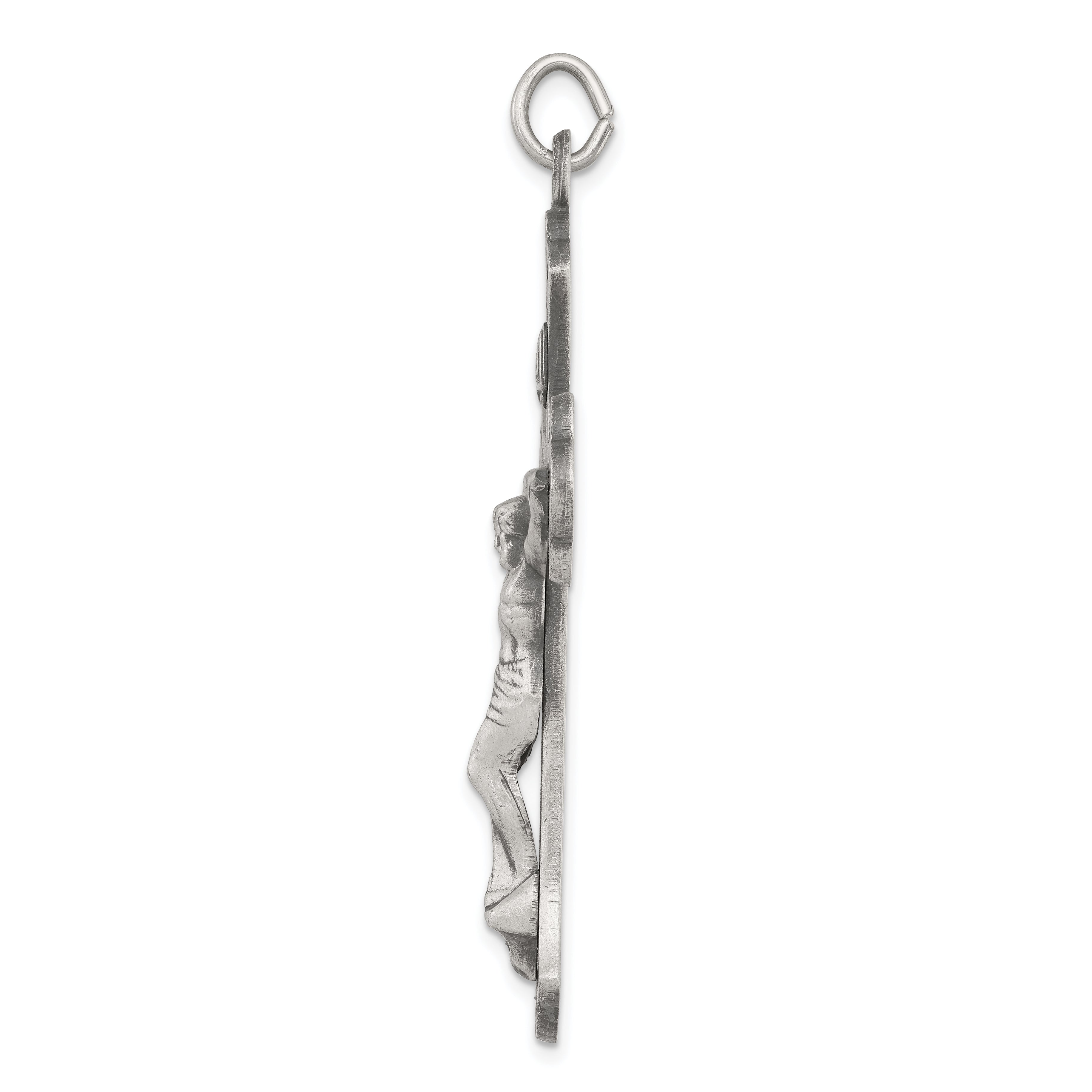 Sterling Silver Antiqued INRI Crucifix Pendant