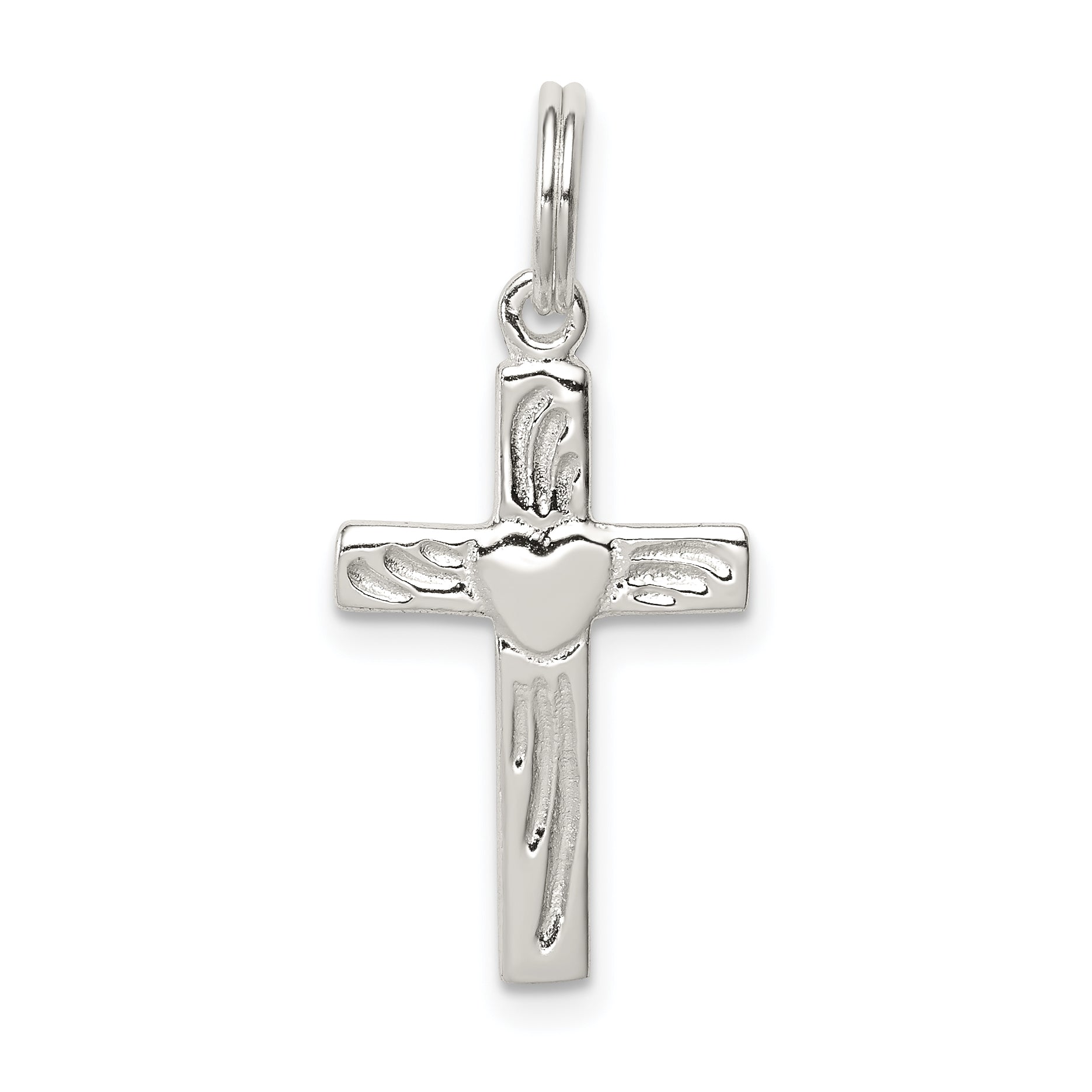 Sterling Silver Rhodium-plated Latin Cross Charm