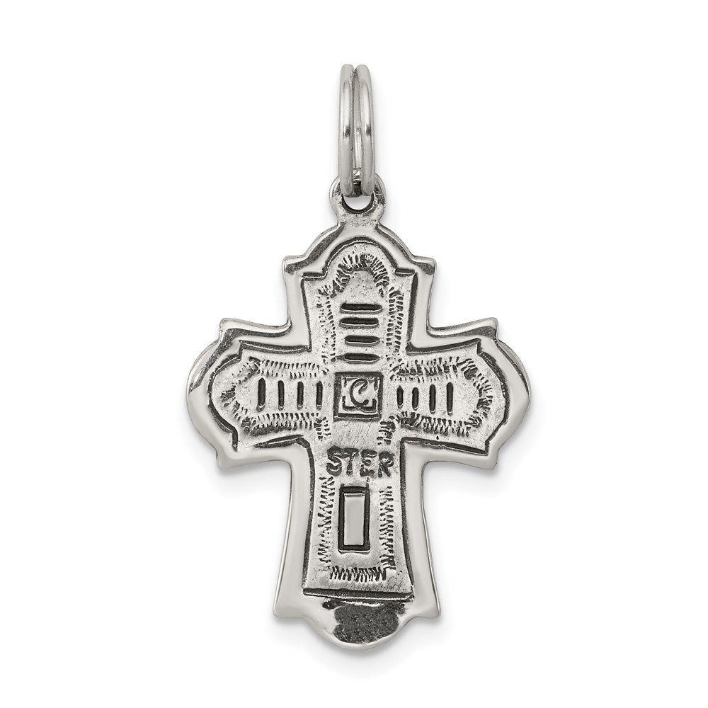 Sterling Silver Antiqued Cross Charm