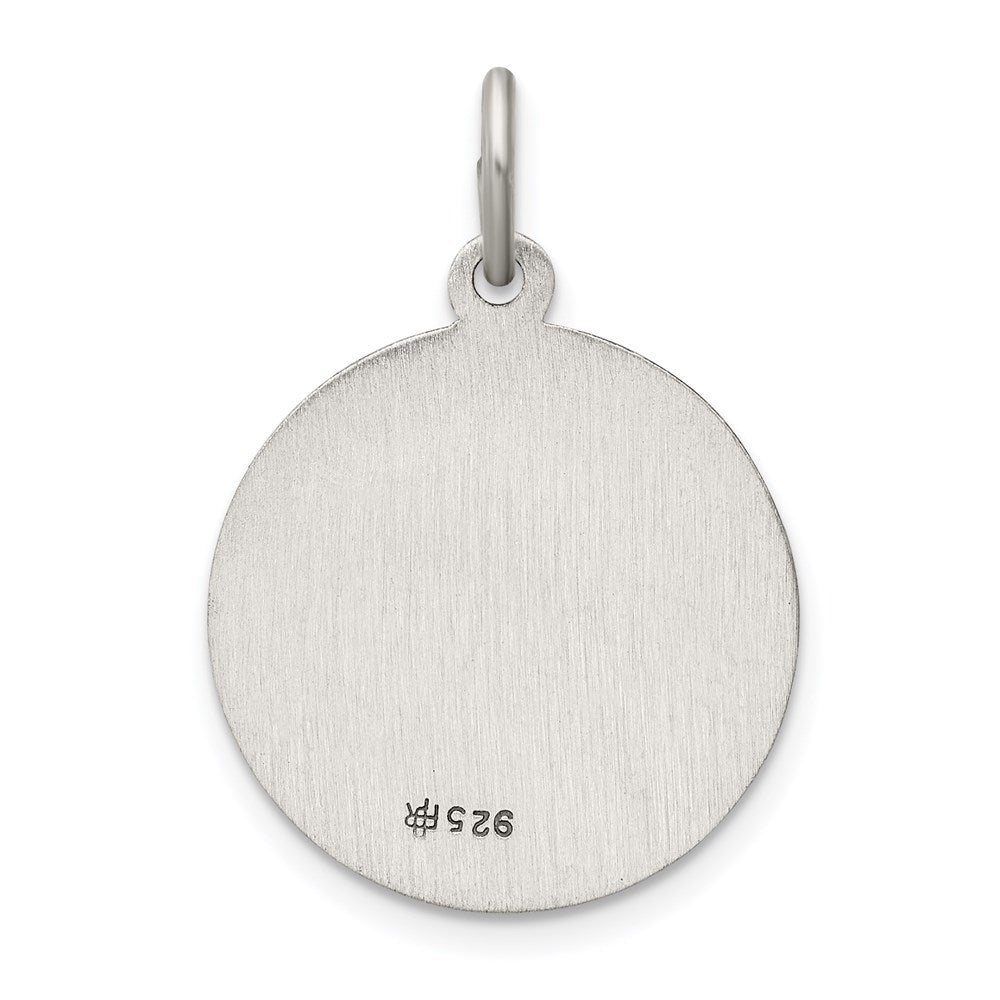 Sterling Silver Antiqued St. Christopher Medal