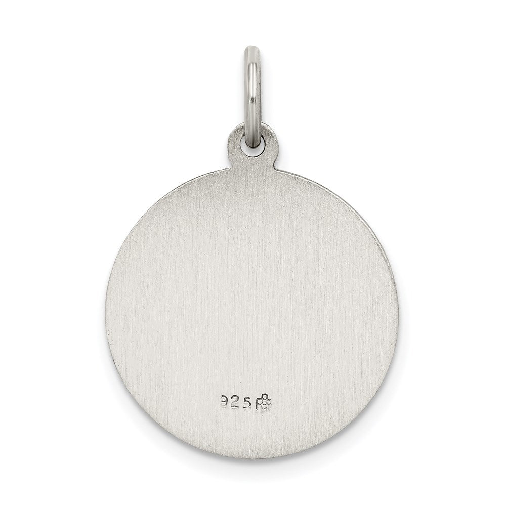 Sterling Silver Antiqued Confirmation Medal Charm